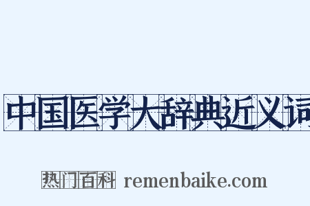 中国医学大辞典近义词是什么意思的图片